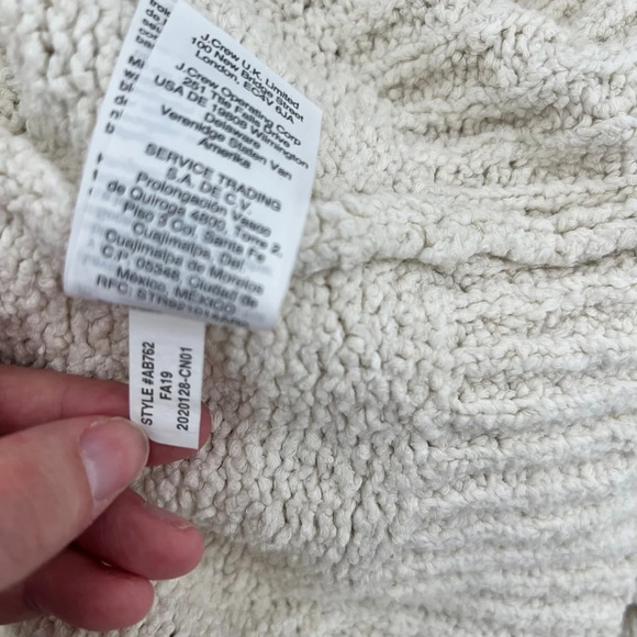 Madewell Montford Fringe‎ Pullover Sweater, Pearl Ivory, Size L, Women’s Cropped - Picture 11 of 11